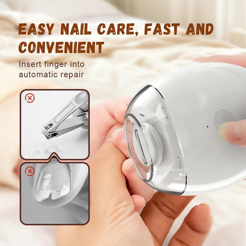Electric Nail Clippers, Universal Automatic Nail Trimmer, 3 in 1 Electric Nail File, with LED Light & Clip Storage, 3 Speed Fingernail Grinder, for Seniors Adults Babies