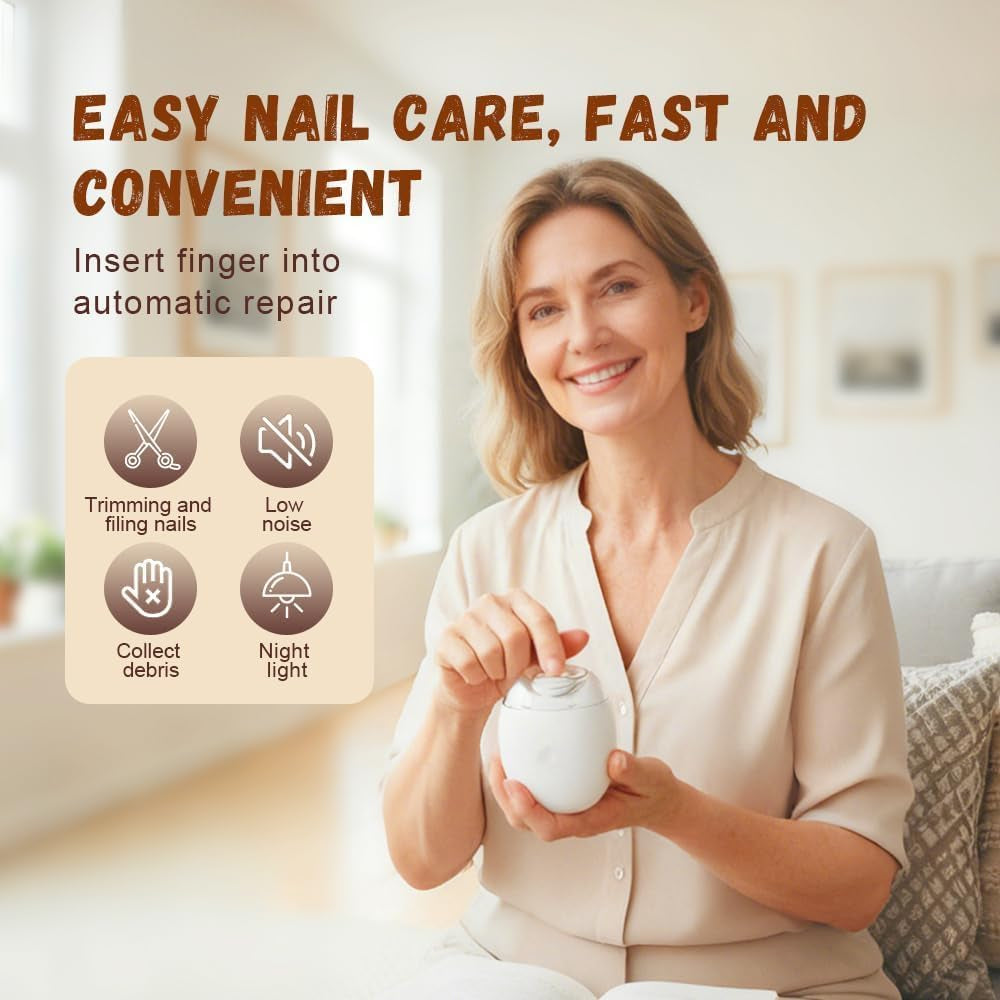 Electric Nail Clippers, Universal Automatic Nail Trimmer, 3 in 1 Electric Nail File, with LED Light & Clip Storage, 3 Speed Fingernail Grinder, for Seniors Adults Babies